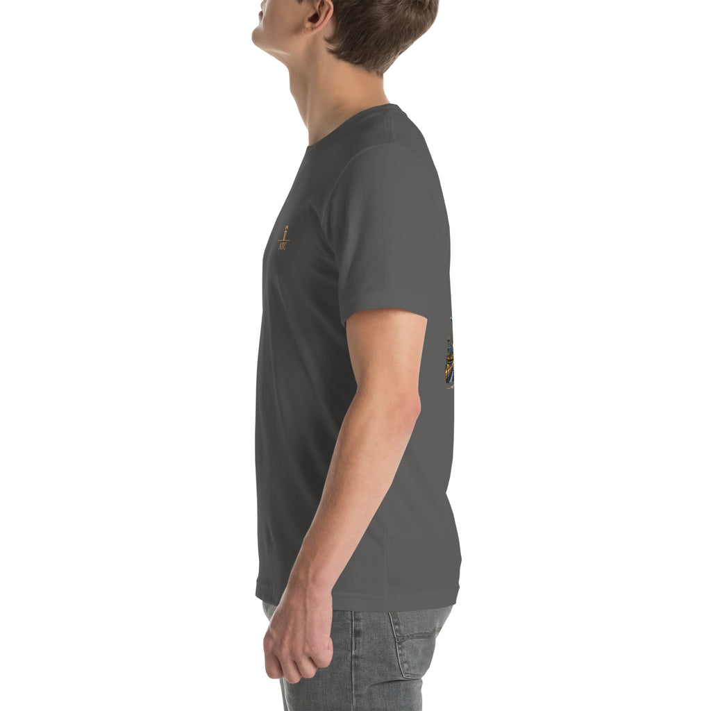 Air traffic control t-shirt Night Shift Edition – vintage tower, radar and short-final back print