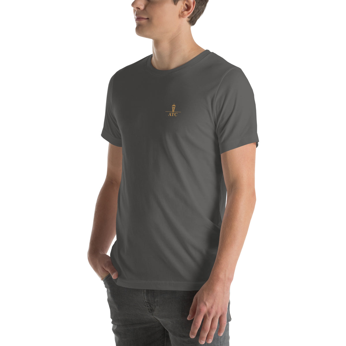 Air traffic control t-shirt Night Shift Edition – vintage tower, radar and short-final back print