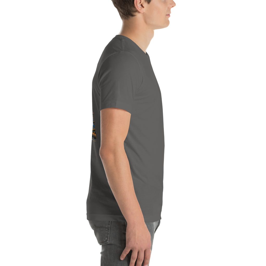 Air traffic control t-shirt Night Shift Edition – vintage tower, radar and short-final back print