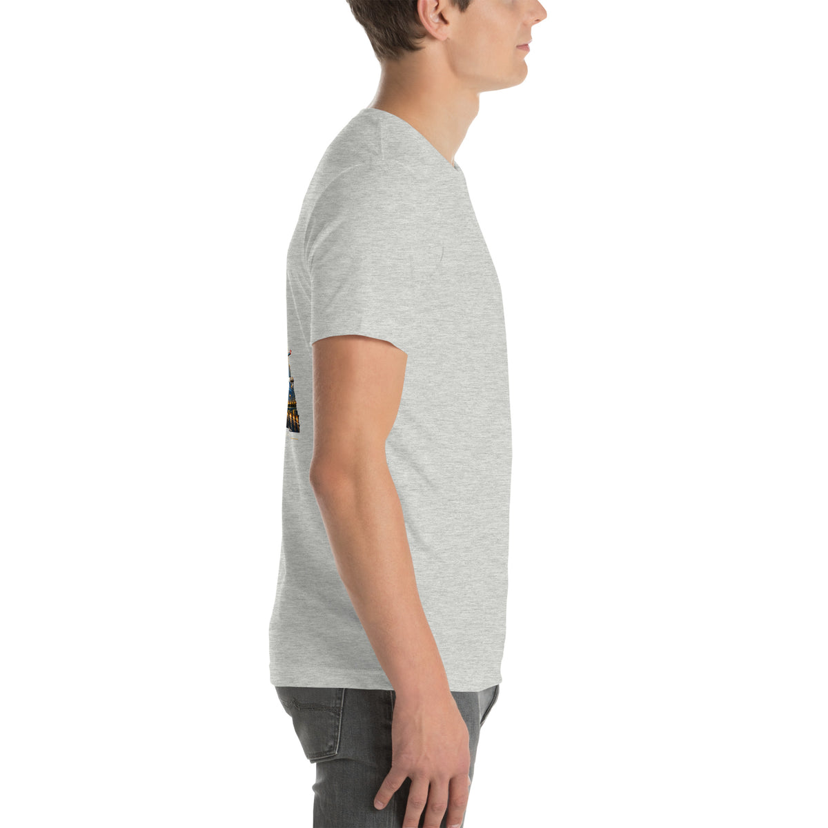 ATC t-shirt Poster Edition – vintage tower and radar poster back print on a light shirt