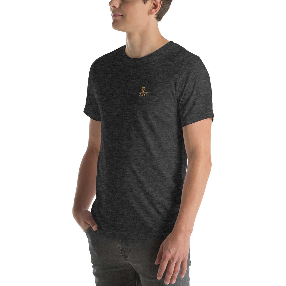 Air traffic control t-shirt Night Shift Edition – vintage tower, radar and short-final back print