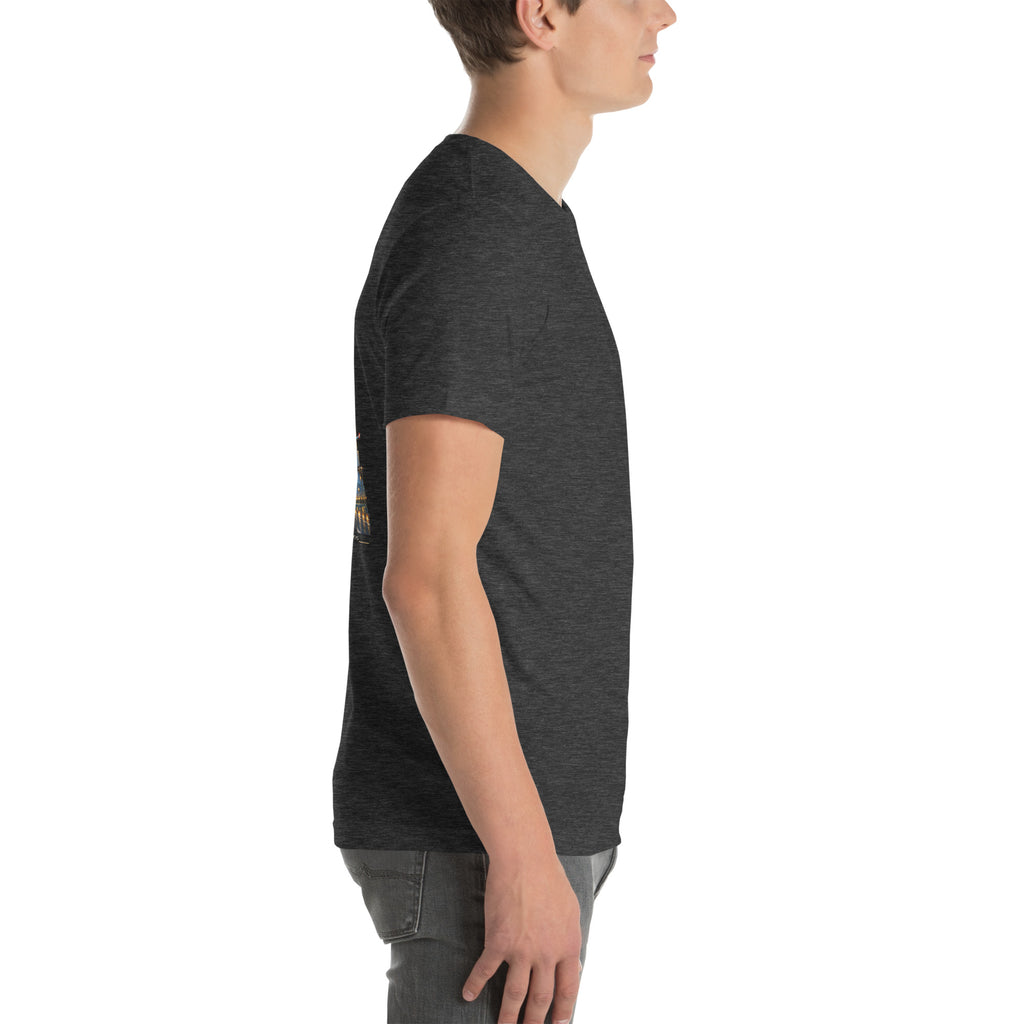 Air traffic control t-shirt Night Shift Edition – vintage tower, radar and short-final back print