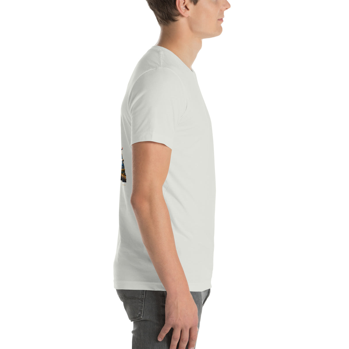 ATC t-shirt Poster Edition – vintage tower and radar poster back print on a light shirt