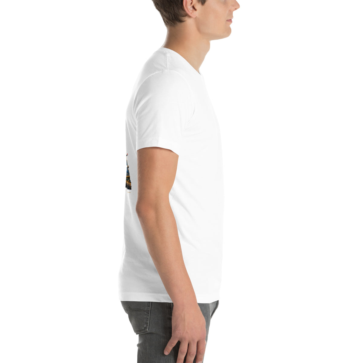 ATC t-shirt Poster Edition – vintage tower and radar poster back print on a light shirt
